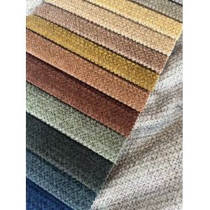 2025 Modern New 100%Polyester Knitted Sofa Fabric Chenille Look Soft Printing