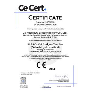 Jiangsu iiLO Biotechnology Co.,Ltd. Certifications