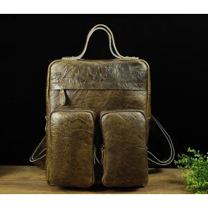 Buy cheap 15 Small Multi Pocket Convertible Genuine Leather Backpack from wholesalers