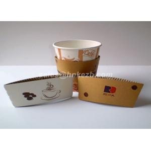 Buy cheap Kraft Paper Coffee Cup Sleeves Custom Print For Coffee Cups Flexo Print from wholesalers