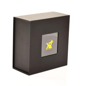 Buy cheap Custom Black Paper Rigid Cardboard Box With Clear PVC Window from wholesalers