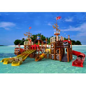 Buy cheap Pirate Ship Water Playground Equipment / Indoor Commercial Playground Slides from wholesalers