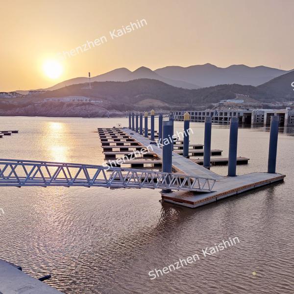 Buy cheap Marina Floating Dock Aluminum Gangways WPC Plastic Wood Deck Floating Pontoon from wholesalers