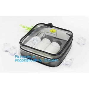 Custom personalized travel waterproof transparent clear pvc zipper toiletry bag,