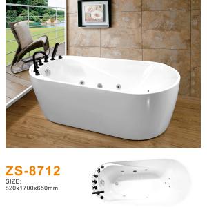 Buy cheap Innovative Acrylic Freestanding Hydromassage Bathtub With Automatic Cleaning System from wholesalers
