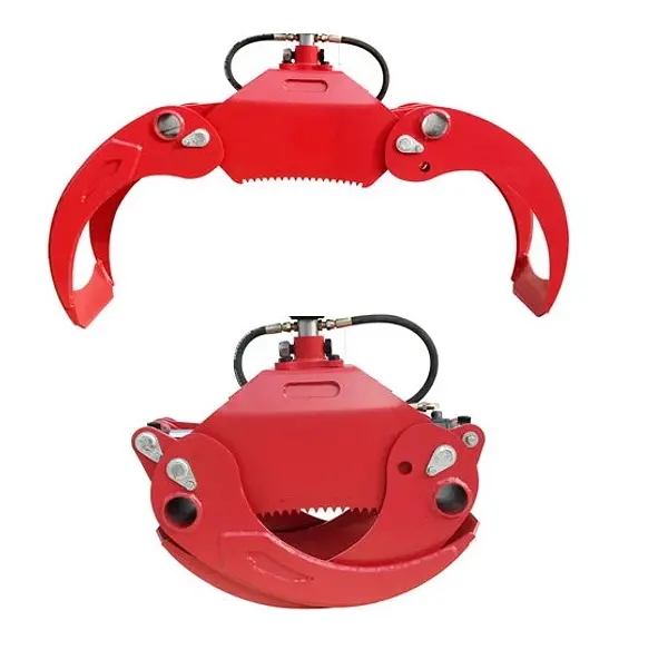 3 ton Hydraulic Excavator Attachments Rotating Wood Grapple Max Jaw Opening 1.5m