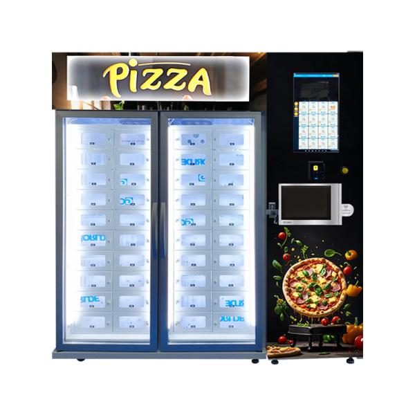 China 40-Locker Pizza Vending Machine with Microwave Shelf -22℃ to 20℃ on sale China 40-Locker Pizza Vending Machine with Microwave Shelf -22℃ to 20℃ on sale