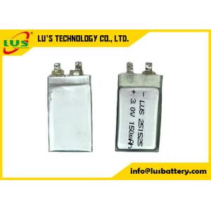 China Ultra Thin Disposable Lithium Battery 3V CP251525 150mah CP251525 RFID on sale