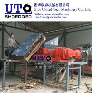 automatic furniture shredder/ waste bed board shredder, double shaft shredder,