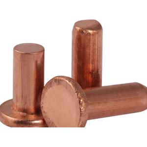 Buy cheap M6 M12 M8 Copper Brass Flat head solid rivet 7/8 1 3/16 Copper finishing Yellow Golden from wholesalers