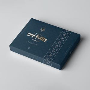 Buy cheap Gold Foil Printing Handling Custom Made Recyclable Chocolate Box For Christmas from wholesalers