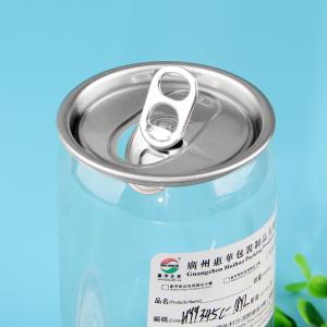 Buy cheap Transparent Plastic Soda Drink Can 350ml With Aluminum Lid from wholesalers