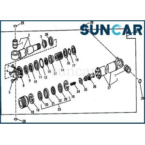 Buy cheap RE21195 Replacement Crowd Cylinder Seal Kit 890 990 John Deere Hydraulic Service Kits from wholesalers