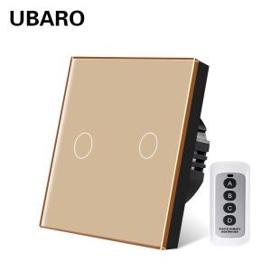 EU 86 Type Tempered Glass Panel Home Devices Wireless Remote Switch White 2