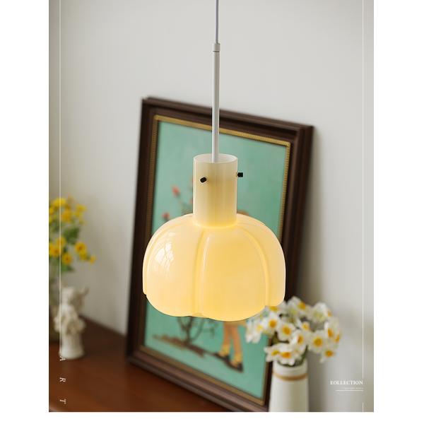 Glass pendant light restaurant retro lovely Nordic study single hanging lamp(WH-GP-173)
