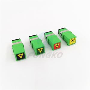 Auto Shutter SC/APC Green Shell Simplex Adapter SM SC Fiber Optic Adapters