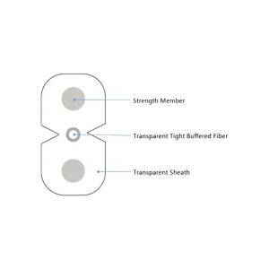 Buy cheap LSZH 1 Core G657A2 Self Supporting Flexible Fiber Optic Drop Cable from wholesalers