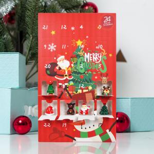Rectangular Cardboard Packaging Box Christmas Advent Calendar Glossy Lamination