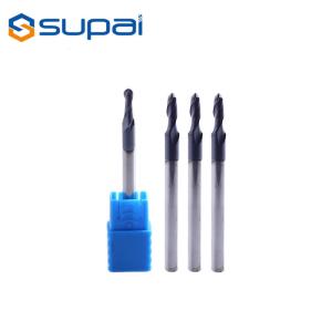 Buy cheap HRC55 4 Flute Carbide Ball Nose End Mill Manufacturer In China for CNC Milling from wholesalers