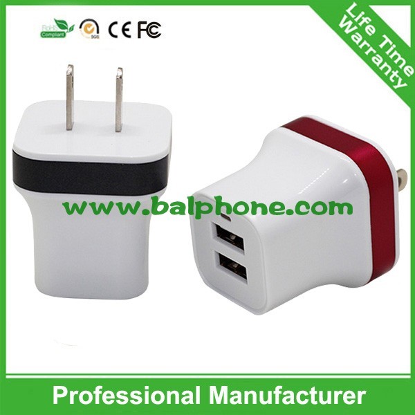 Buy cheap US Plug 2 usb wall usb charger 5V2.1A from wholesalers