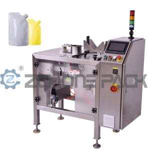 0.65Mpa Mini Pouch Packaging Machine , Multifunctional Premade Bag Packing