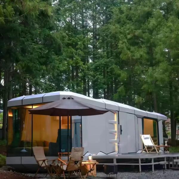 Quality Galvanized Steel Space Capsule House with Solar Panels 8 Tons for sale