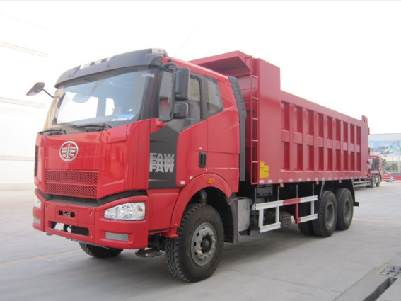 Quality Used Dump Trucks 6×4 Drive Mode Flat Cabin EURO II Emission Standard 6 Cylinders FAW Tipper Truck RHD for sale