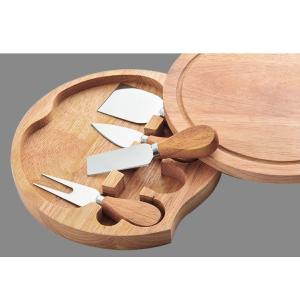 Buy cheap Round Bamboo Swiveling Cheese Board And Knife Set Housewarming Gift from wholesalers