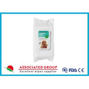 China Medicated Dog Wipes Alcohol Free , Quick Bath Dog Wipes Multipurpose on sale