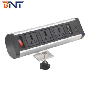 Buy cheap desk edge mounted power sockets electrical outlet/surface table mounted socket with bracket from wholesalers