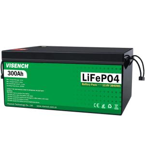 China Visench Rechargeable Lithium Ion Batteries 12V 300Ah LiFePO4 Battery Pack on sale