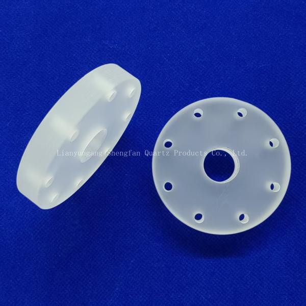 Buy cheap Factory Customized High Temperature Resistant Circular Drilled Quartz Plate Frosted Glass Sheet from wholesalers