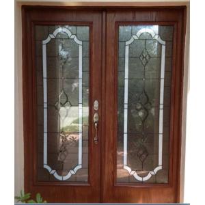Buy cheap Elegant design of beveled glass in wood door product