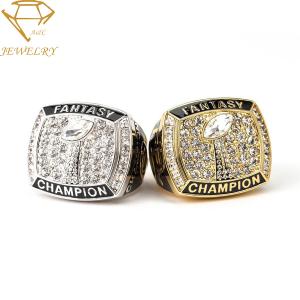 Buy cheap Embossed Custom Championship Ring Silver Gold Plating With CZ Stones from wholesalers