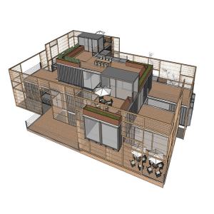 Quick Install Prefab Container House With PVC Sliding Window Light Accessories