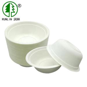 Buy cheap 14OZ Oatmeal Recyclable Pulp Paper Compostable Bagasse Bowls Recyclable SGS from wholesalers