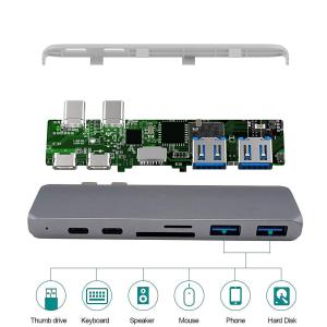 Buy cheap Aluminum USB Type-C Hub Adapter Dongle 50Gbs for 2016-2018 MacBook Pro 13