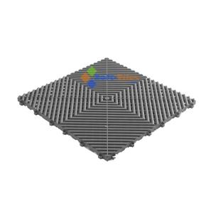 Blue PP Interlocking Floor Tile 400*400mm For Use In Garages Workshop