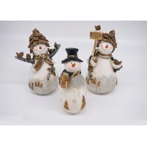 Buy cheap Resin / Polyresin Crafts 3D Small Snowman Figurines Lovely For Home Decoration from wholesalers
