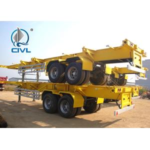 Flatbed Semi Trailer Trucks 2 Axle Skeleton Container Trailer