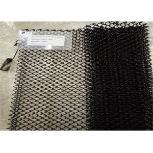 Buy cheap Black Hanging Mesh Fireplace Screens / Metal Mesh Drapery Length Customized from wholesalers