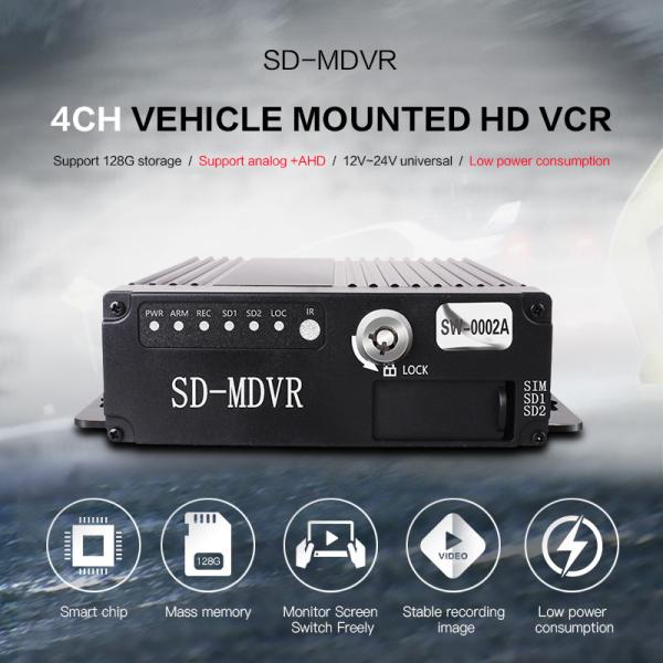 Quality Small Size Black Video Recorder 8 Channel HD 720P SD Card MDVR With GPS 4G for sale