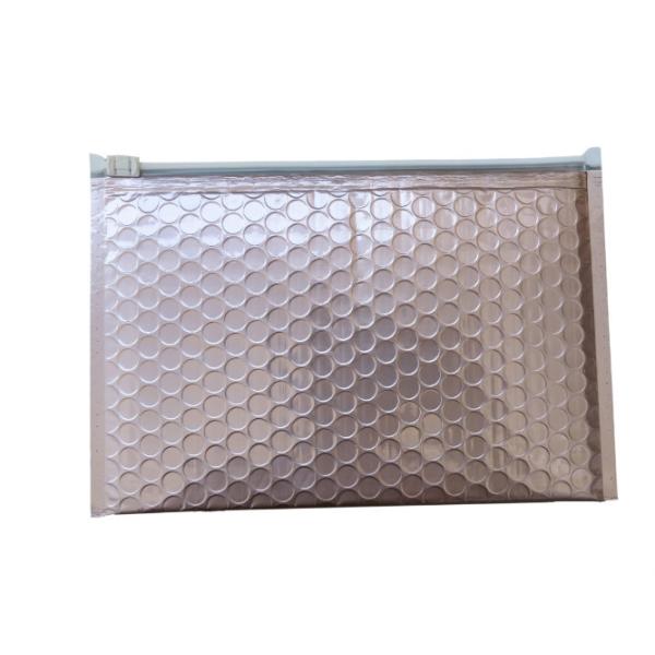 Quality Fleixble Packaging Zipper Bubble Bags , Silver Matt Aluminun Foil Bubble Zipper Envelopes for sale
