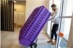 Inclined Insert Logistics Plastic Box with Lid Can Be Set Stacked Food Cold