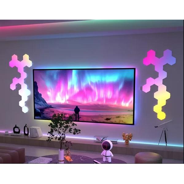 Buy cheap 24V USB HDMI Hexagon Panel Gaming Light With Adjustable Brightness Levels ABS Shell from wholesalers