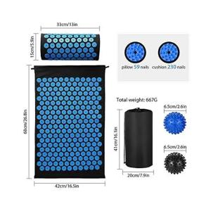 Buy cheap Cotton Fabric Acupressure Mat and Pillow Set with Massage Ball from wholesalers