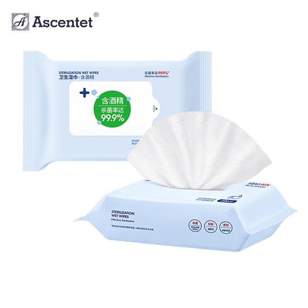 Quality 80 Sheets Big Bag Adult Hygiene Alchohol Wet Wipes for sale