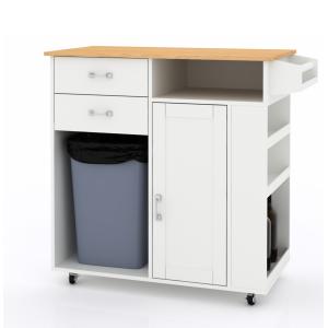 Buy cheap Various Sizes Rectangular Kitchen Island with Drawers White Black Gray Brown Color from wholesalers