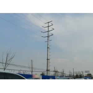Buy cheap HDG Conical Single Circuit Transmission Tower , Monopole Power Line Tower from wholesalers