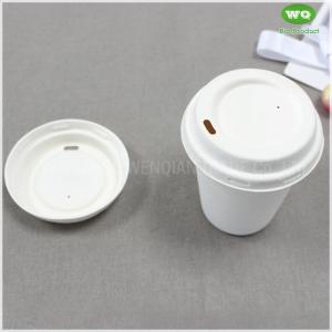 Buy cheap 80mm/90mm Sugarcane Cup-Lid ,Leak-Proof Biodegradable Lids Of 8/12 Oz Branded Paper Coffee Cups And Water Drinking Cups from wholesalers